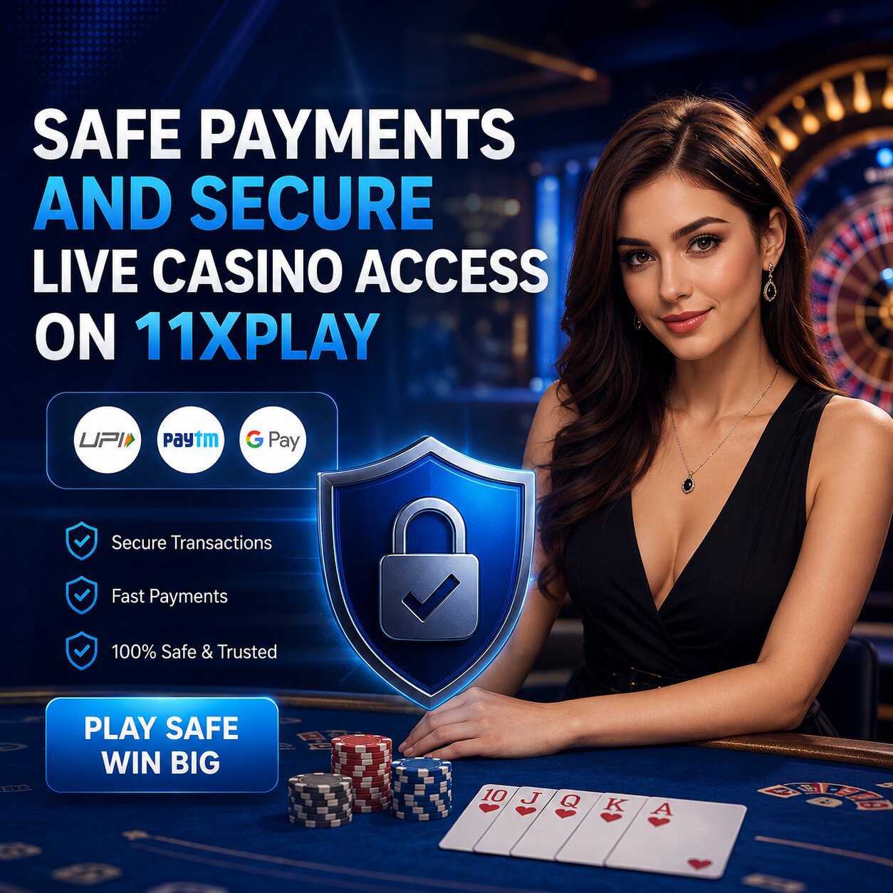 Safe Payments and Secure Live Casino Access on 11xplay