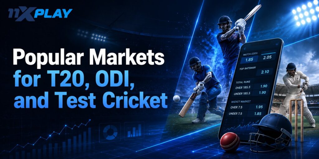 Popular Markets for T20, ODI, and Test Cricket